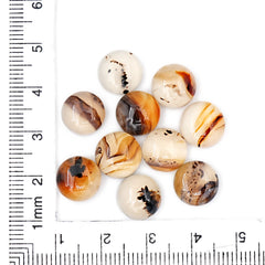 Round Shape Montana Agate Natural Gemstone | Smooth Cabochons For Jewelry Making - 10 Pieces