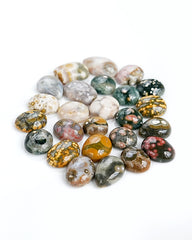 Ocean Jasper Cabochons Freeform | Natural Gemstones for Jewelry Making - 25 Pieces