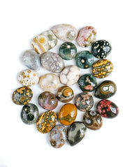 Ocean Jasper Cabochons Freeform | Natural Gemstones for Jewelry Making - 25 Pieces