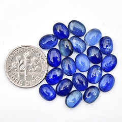 Blue Kyanite Cabochon | Natural Flatback Loose Gemstones for Jewelry Making - 20 Pieces