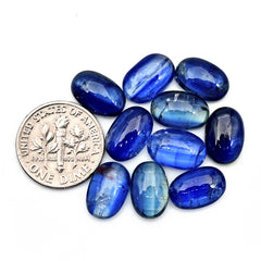 Blue Kyanite Cabochon | Natural Flatback Loose Gemstones for Jewelry Making - 20 Pieces