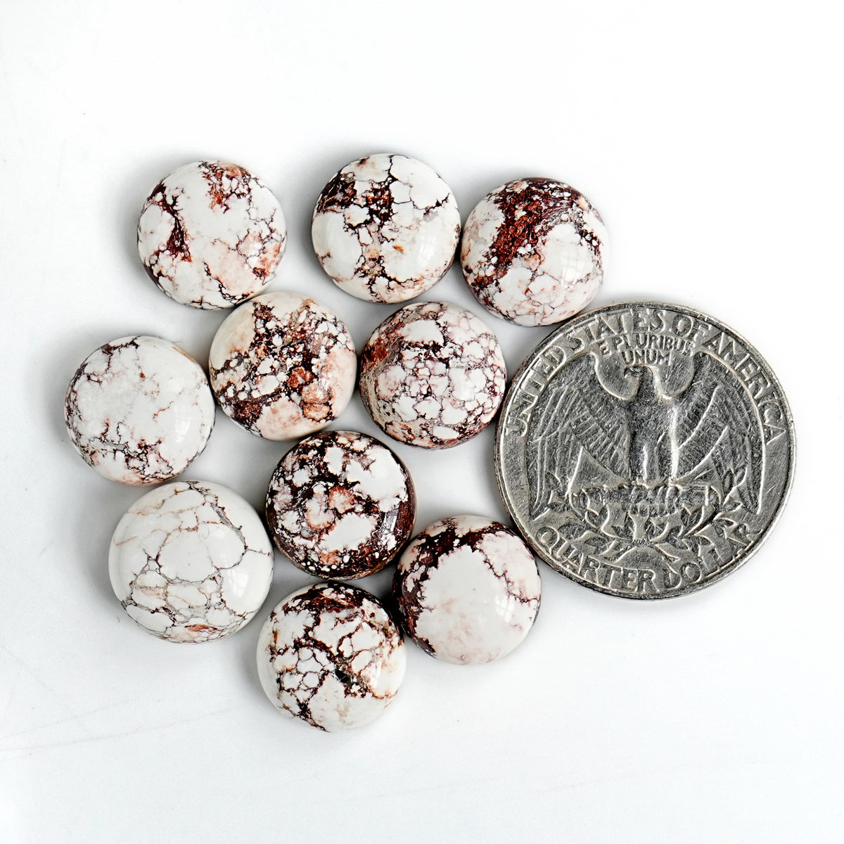 Wild Horse Jasper Cabochons| Natural Flatback Loose Gemstones for Jewelry Making - 20 Pieces