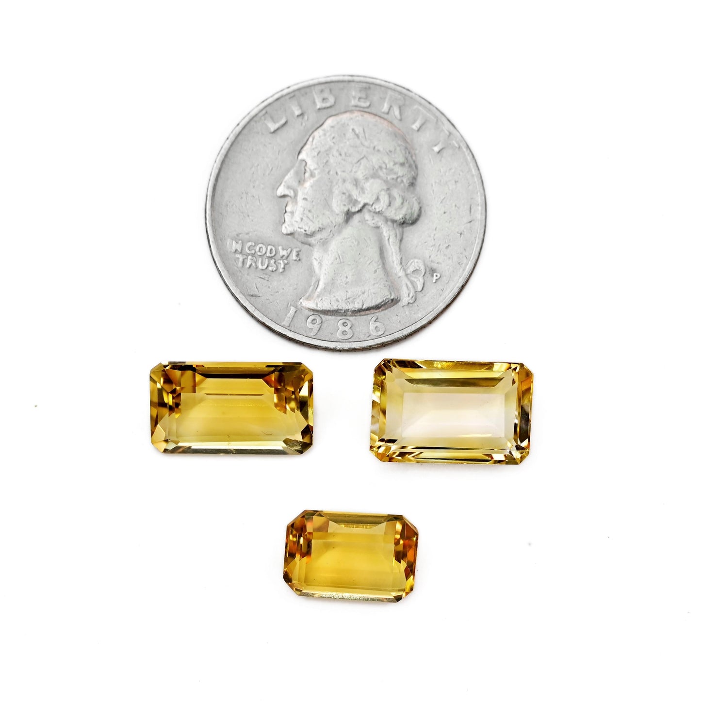 1x Natural Yellow Citrine Gemstone Faceted Cut Octagon Shape Emerald Cut Loose Various Sizes Wholesale Lot of Cut For Jewelry Making