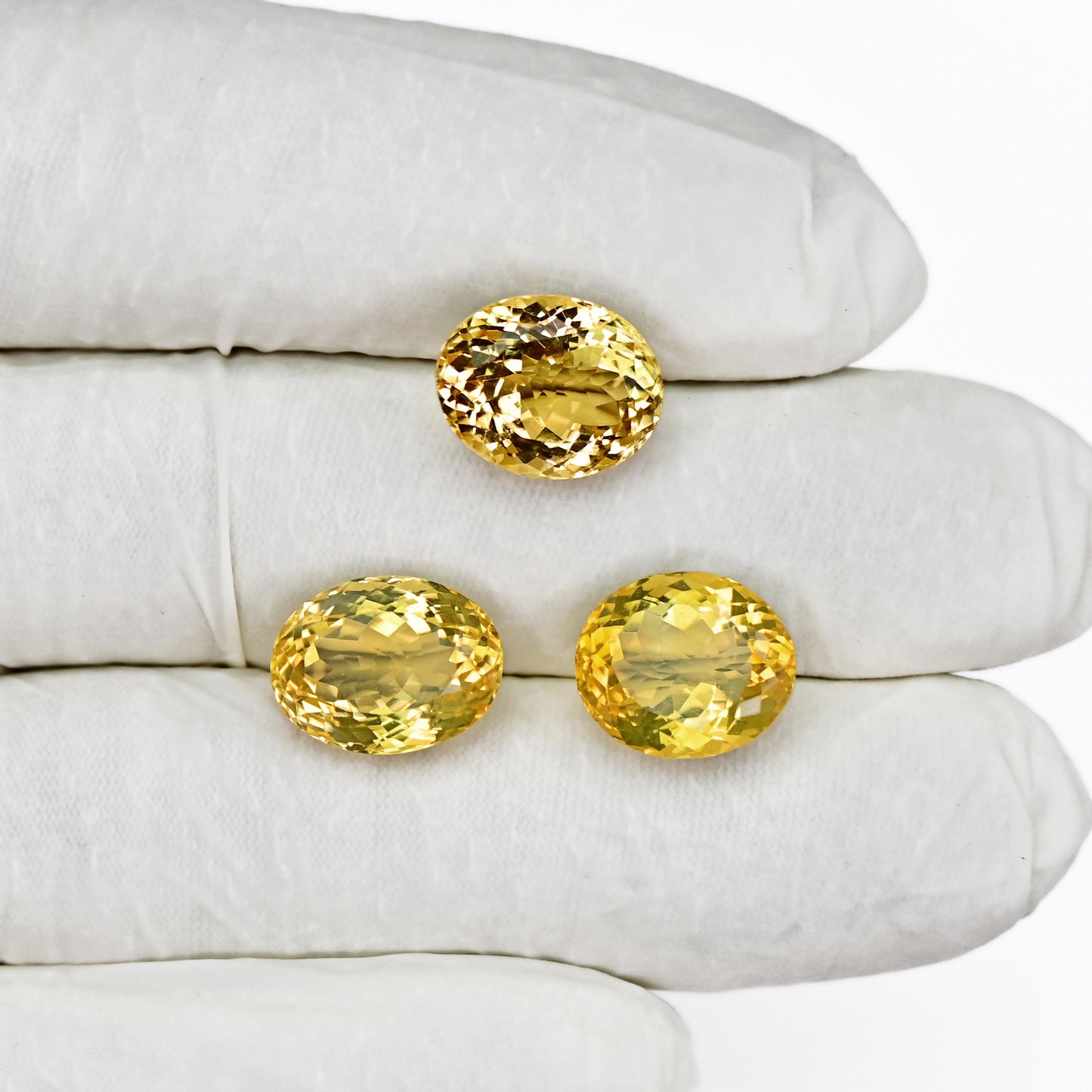 1x Natural Yellow Citrine Gemstone Faceted Cut Oval Shape Emerald Cut Loose Various Sizes Wholesale Lot of Cut For Jewelry Making