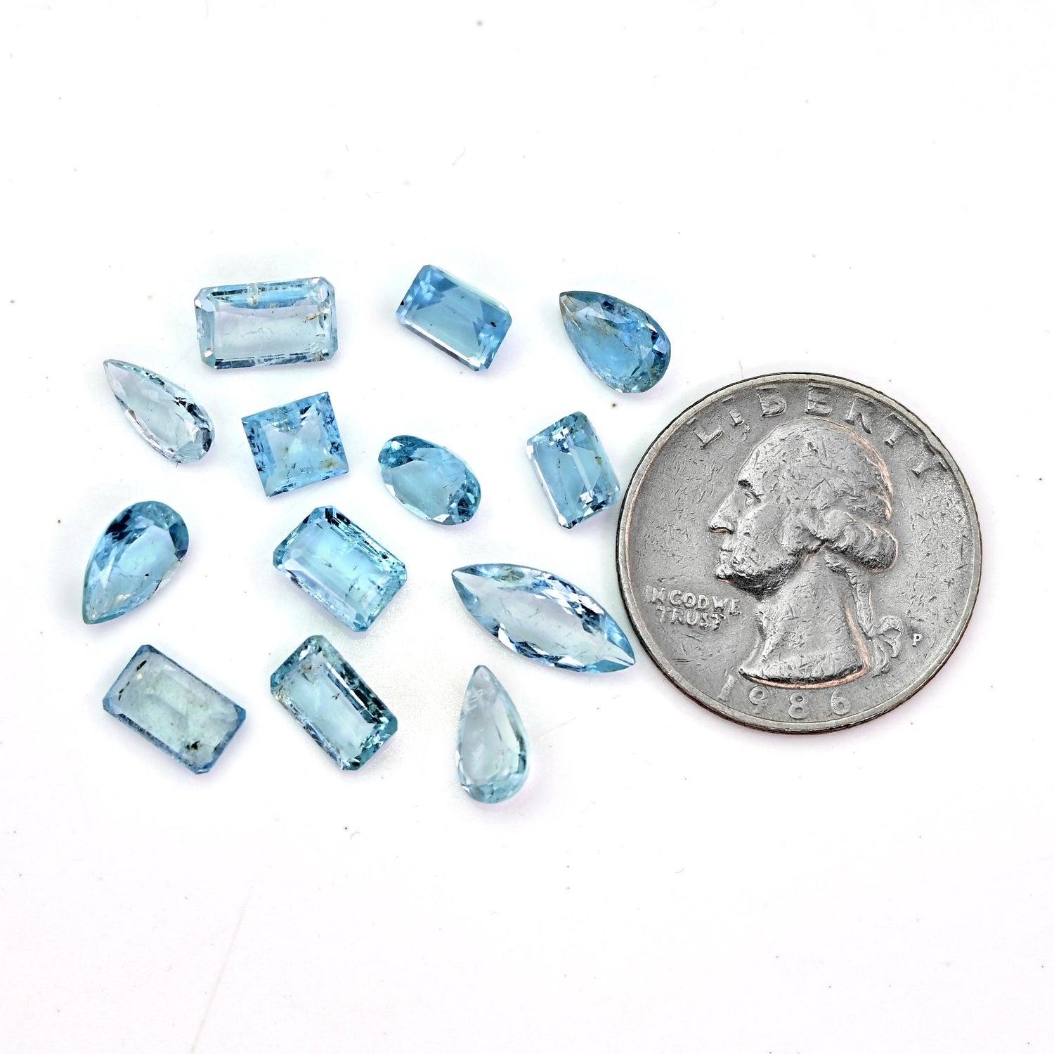 31.40cts. Blue Kyanite Cabochon 5x10mm, 6x12mm Mix Shape AA Grade Gemstone Parcel - Total 10 Pcs