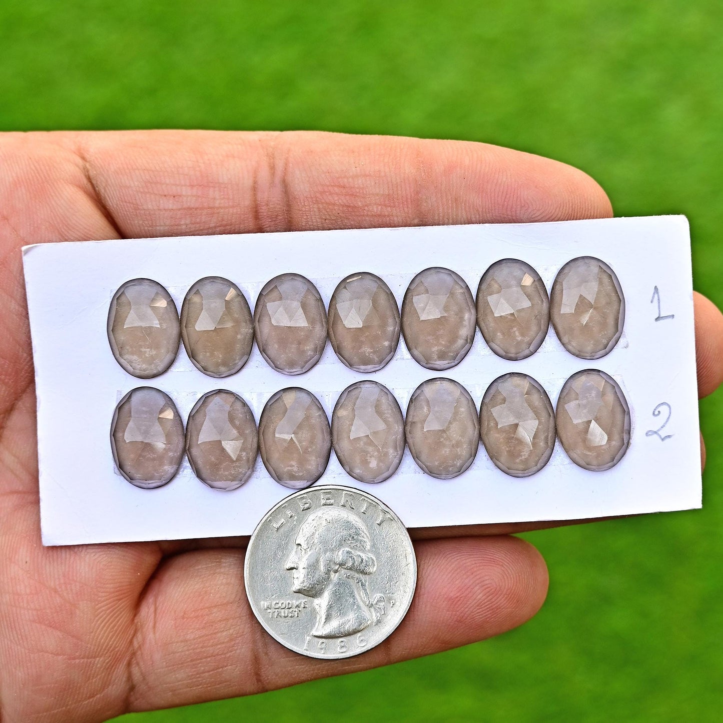 7 Pieces Smoky Quartz Cabochon CALIBRATED, Quartz Loose Stone, 10x14mm Oval Shape Smoky Quartz Lot, Semi Precious Gemstone Cabochon