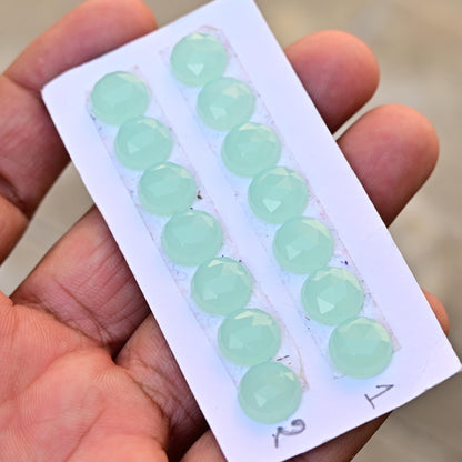 10 Pieces Peru Chalcedony Cabochon CALIBRATED, Chalcedony Loose Stone, 10mm Round Chalcedony Lot, Semi Precious Gemstone Cabochon