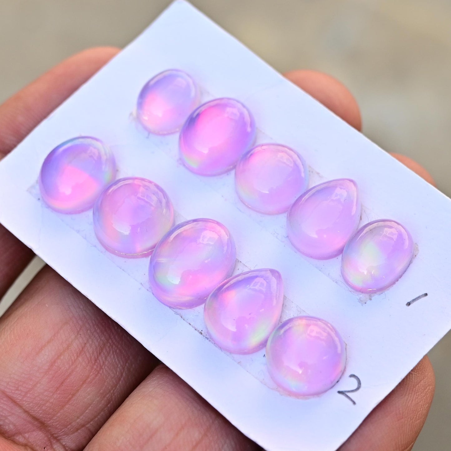 5 pcs Natural Aurora Opal Smooth Cabochon,Top Quality Rare Aurora Opal Cabochon Loose Stone, Aurora Opal Smooth Gemstone for Making Jewelry