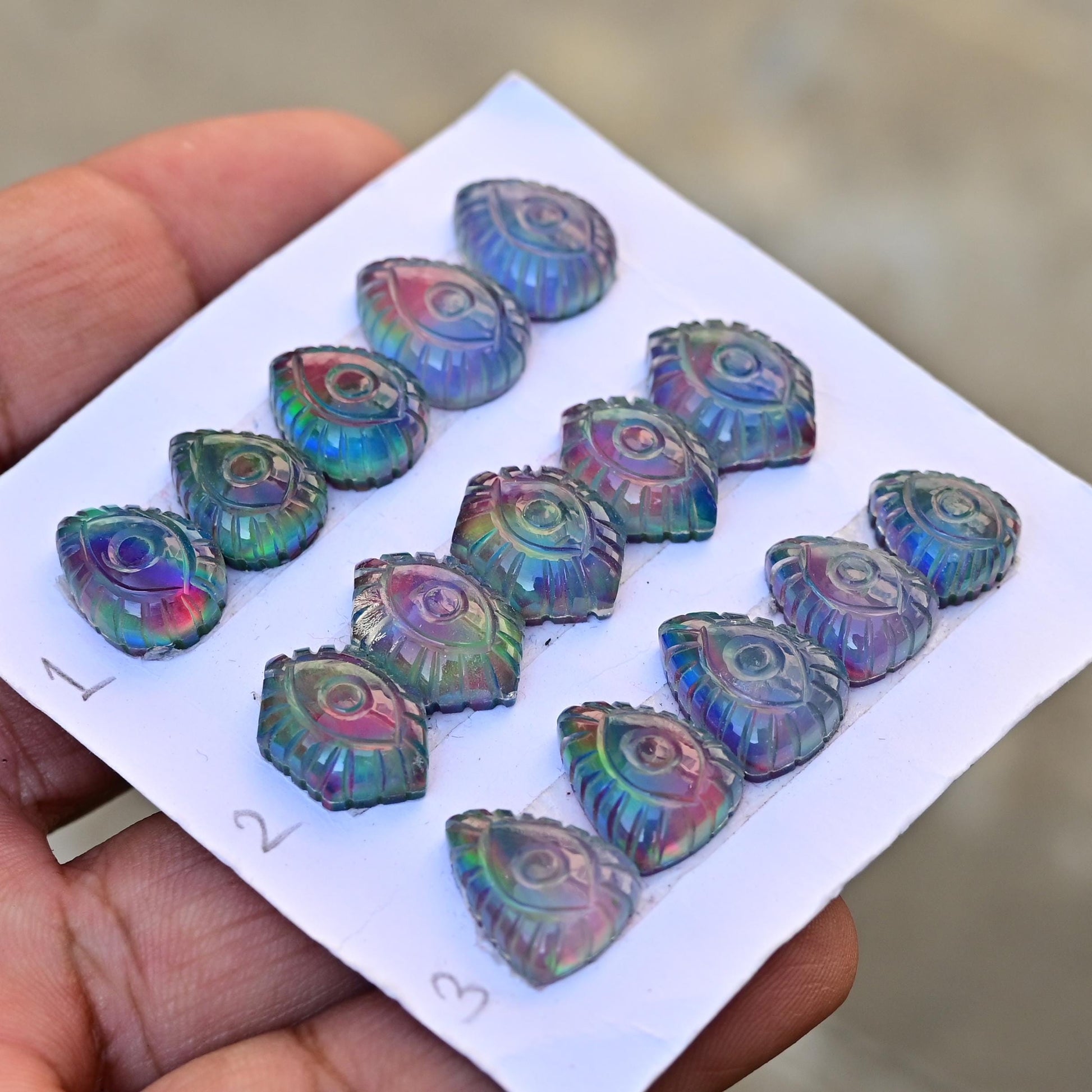 5 pcs Natural Aurora Opal Carving ,Top Quality Rare Aurora Opal Carving Loose Stone, Aurora Opal Carving Gemstone for Making Jewelry