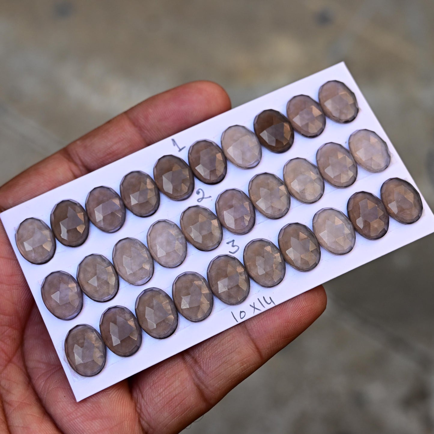 10 pcs Smoky Quartz Cabochon CALIBRATED Oval Shape 10x14mm Quartz Flat back Super Fine Quality Semi Precious Gemstone for Making Jewelry