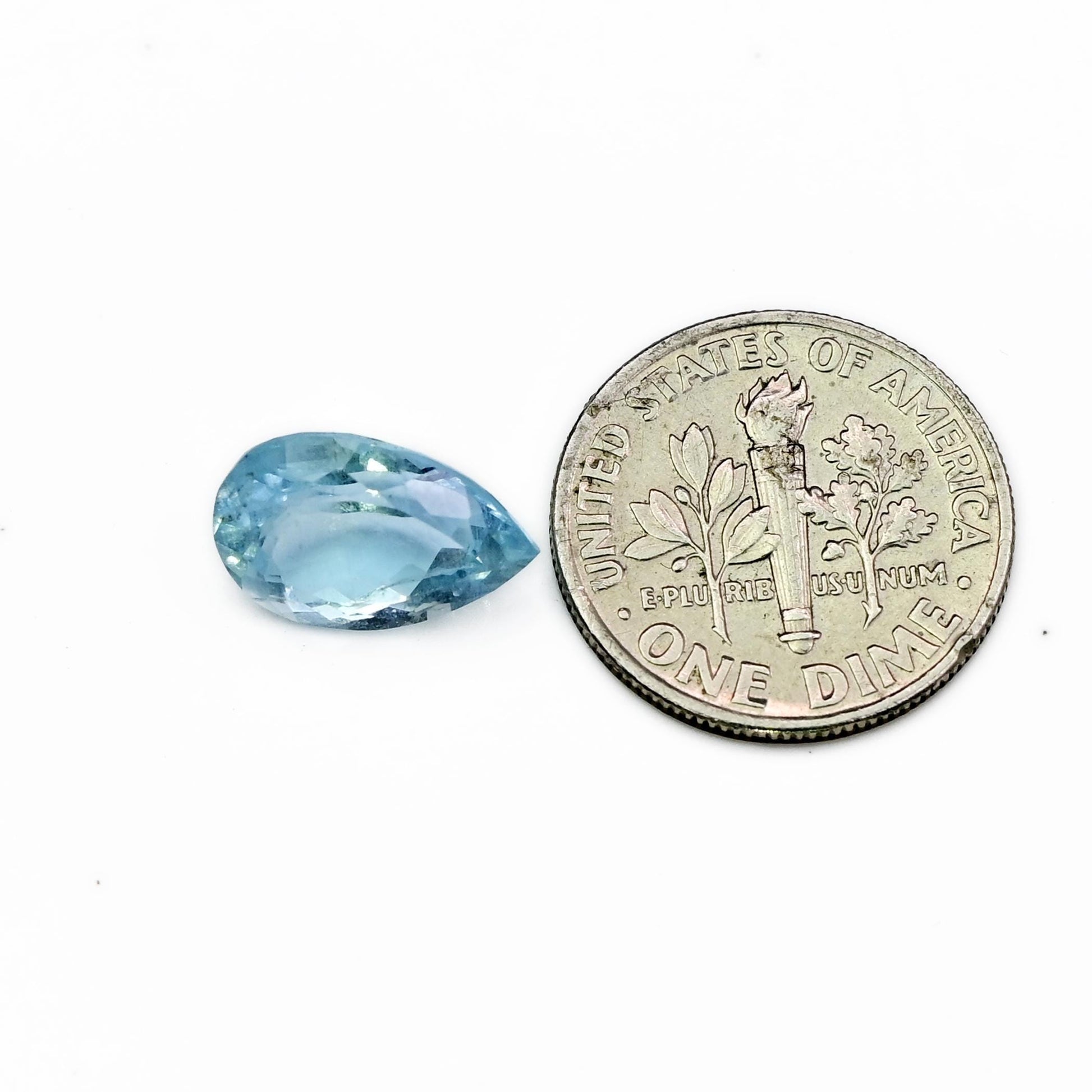 3.3cts Ravishing Color & Nice Luster Quality Flawless Brazilian Goshenite 8x12mm Tear Drop Gemstone Cut For Ring And Fine Jewelry Making