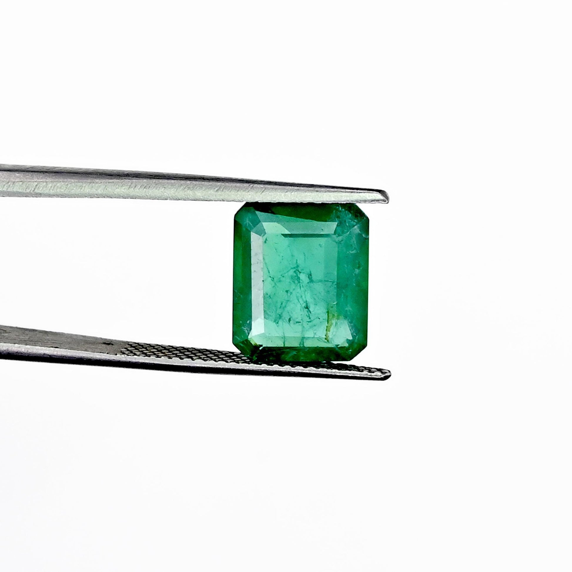 6.2cts Ravishing Color & Nice Luster Quality Zambian Lab Grown Emerald Dark Green Faceted 10x12mm Octagon Shape Cut For Jewelry Making