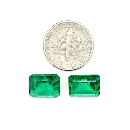 11.4cts Ravishing Color & Nice Luster Quality Colombian Lab Grown Emerald Dark Green Faceted 10x12mm Octagon Shape Cut For Jewelry Making