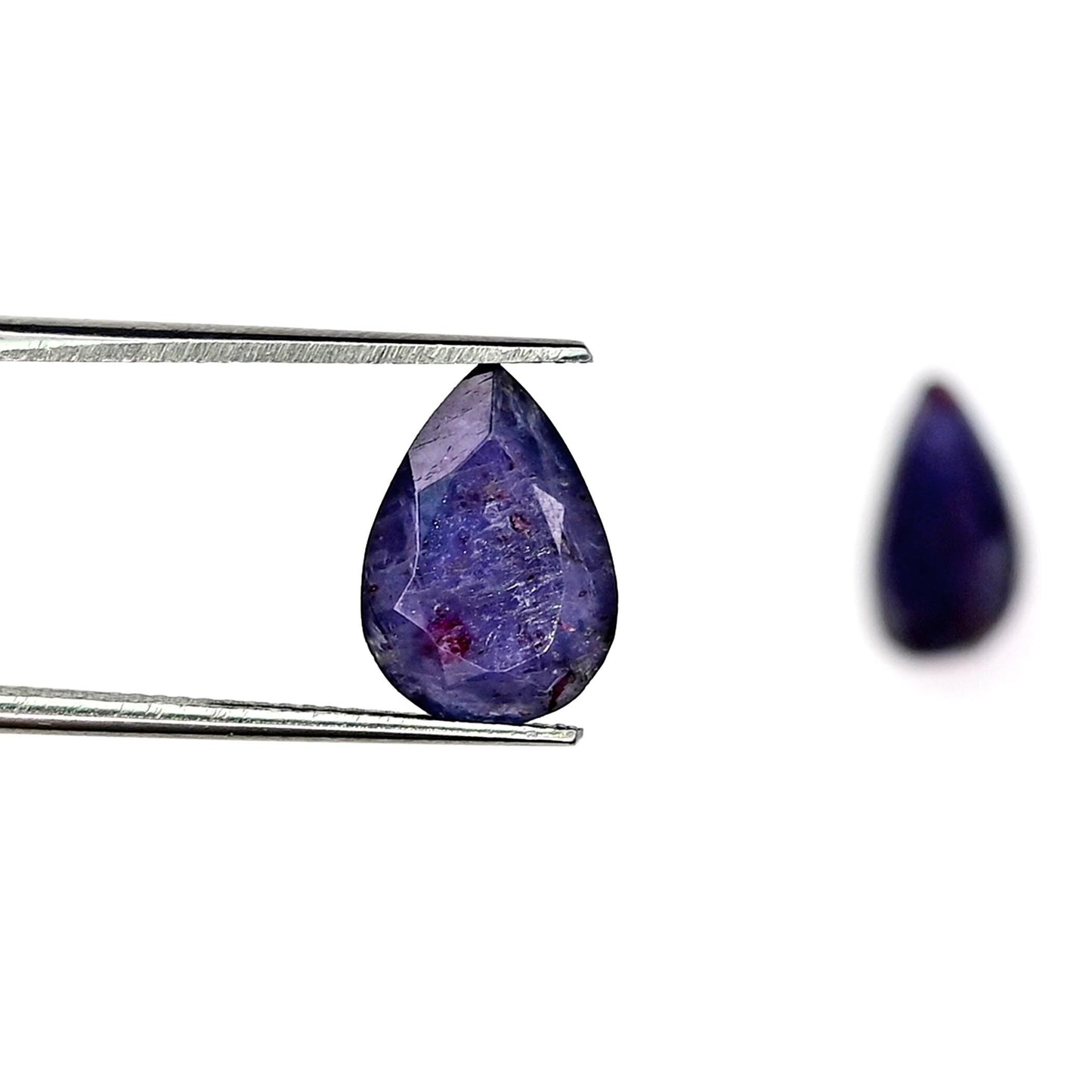 7.3cts Ravishing Color & Nice Luster Quality Blood Shot Iolite Faceted 9x13mm Tear Drop Shape Sunstone Iolite Cut Pairs For Jewelry Making