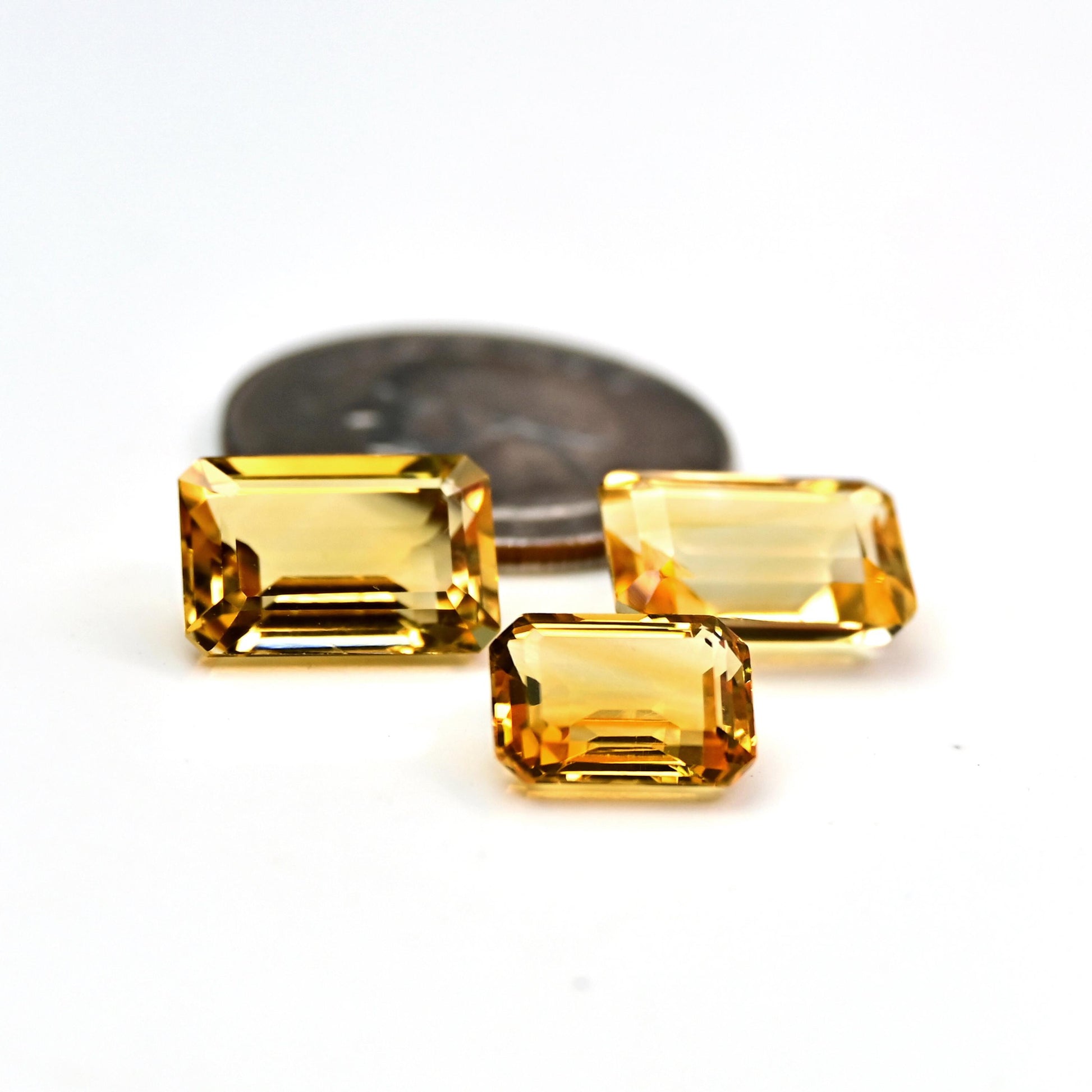 1x Natural Yellow Citrine Gemstone Faceted Cut Octagon Shape Emerald Cut Loose Various Sizes Wholesale Lot of Cut For Jewelry Making