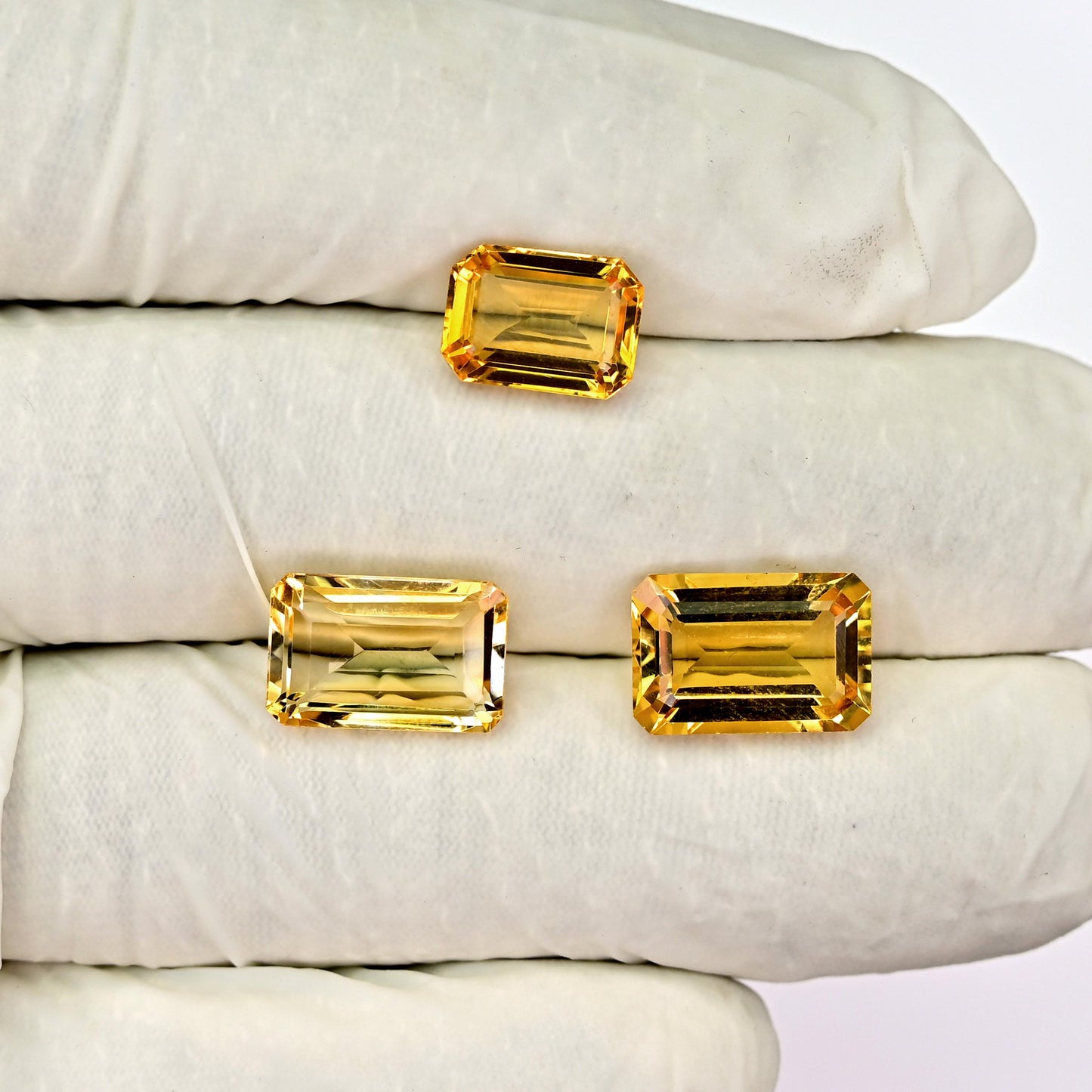 1x Natural Yellow Citrine Gemstone Faceted Cut Octagon Shape Emerald Cut Loose Various Sizes Wholesale Lot of Cut For Jewelry Making