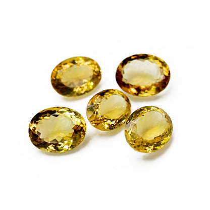 1x Natural Yellow Citrine Gemstone Faceted Cut Oval Shape Emerald Cut Loose Various Sizes Wholesale Lot of Cut For Jewelry Making