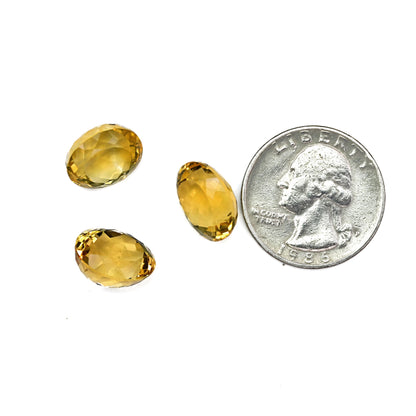 1x Natural Yellow Citrine Gemstone Faceted Cut Oval Shape Emerald Cut Loose Various Sizes Wholesale Lot of Cut For Jewelry Making