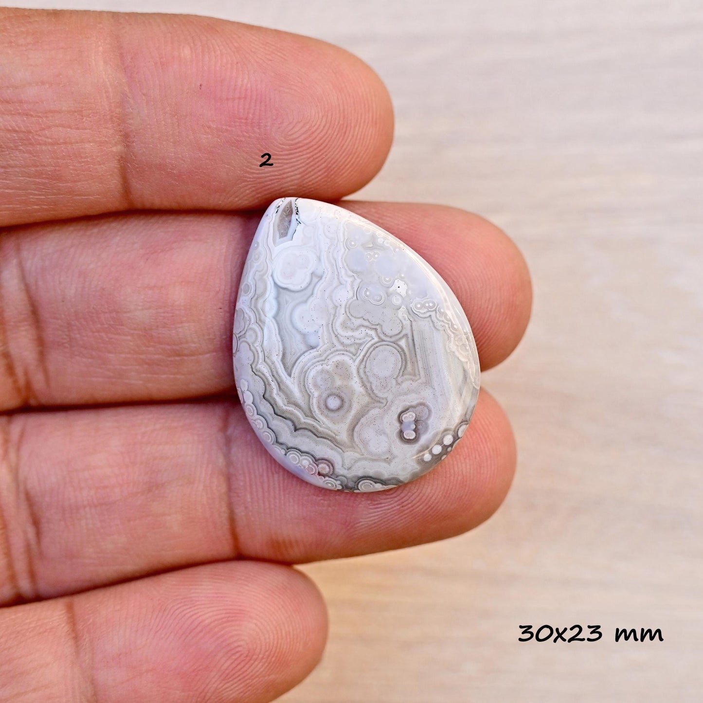 1x Natural Top Crazy Lace Agate 26mm - 35mm Cabochon Flatback Mix Shape Mexican Agate Cabochon Loose Gemstone For Ring and Jewelry Making