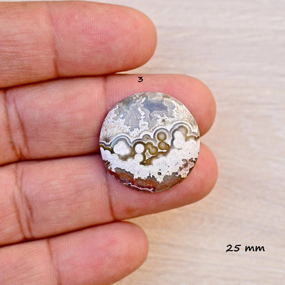 1x Natural Top Crazy Lace Agate 26mm - 35mm Cabochon Flatback Mix Shape Mexican Agate Cabochon Loose Gemstone For Ring and Jewelry Making