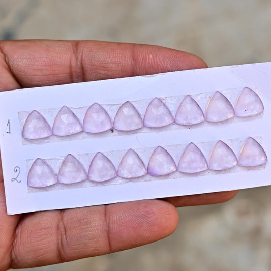 8 Pieces 10x10mm Lavender Quartz Cabochon CALIBRATED, Pink Amethyst Loose Stone, Trillian Quartz Lot, Semi Precious Gemstone Cabochon