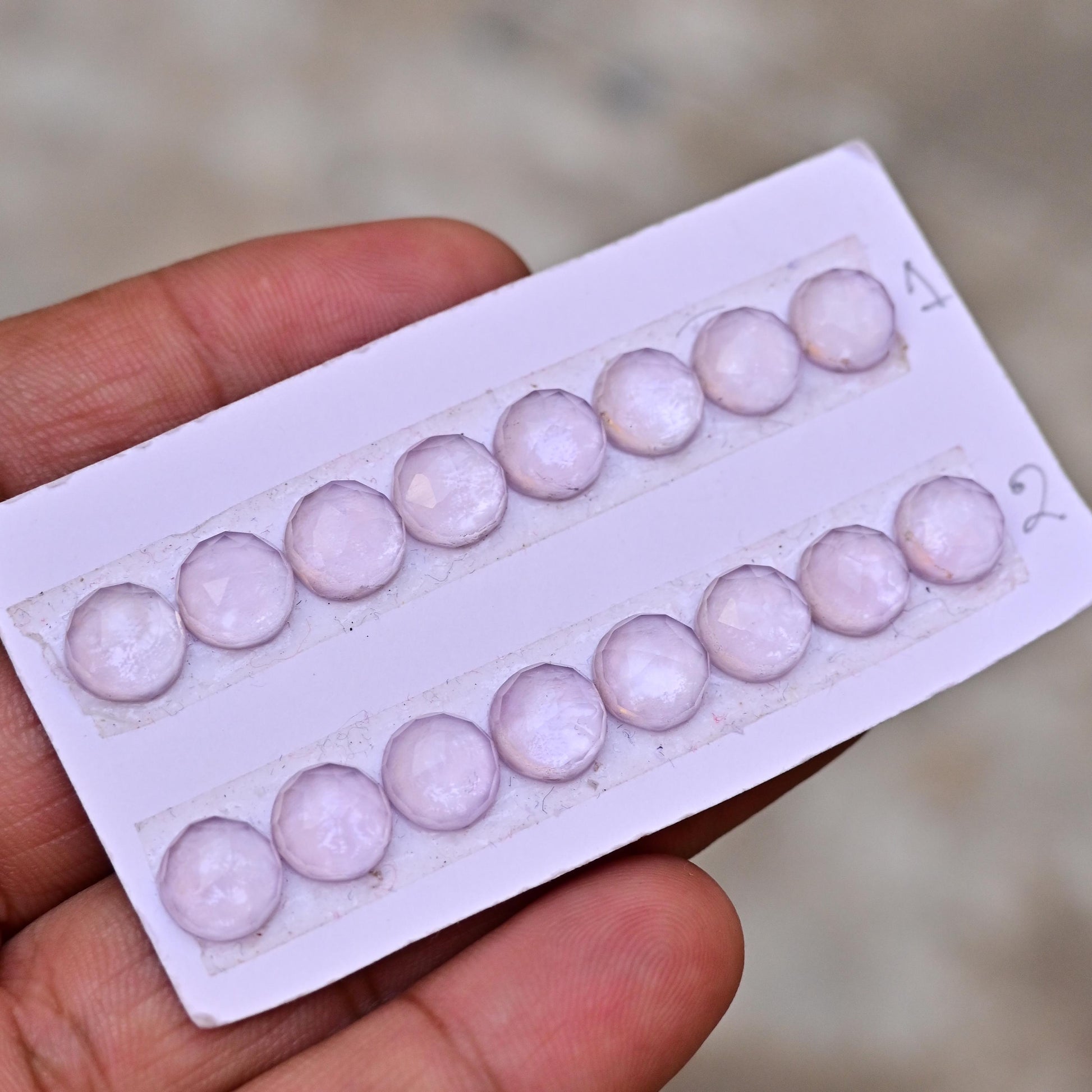 8 Pieces 8x8mm Lavender Quartz Cabochon CALIBRATED, Pink Amethyst Loose Stone, Round Quartz Lot, Semi Precious Gemstone Cabochon