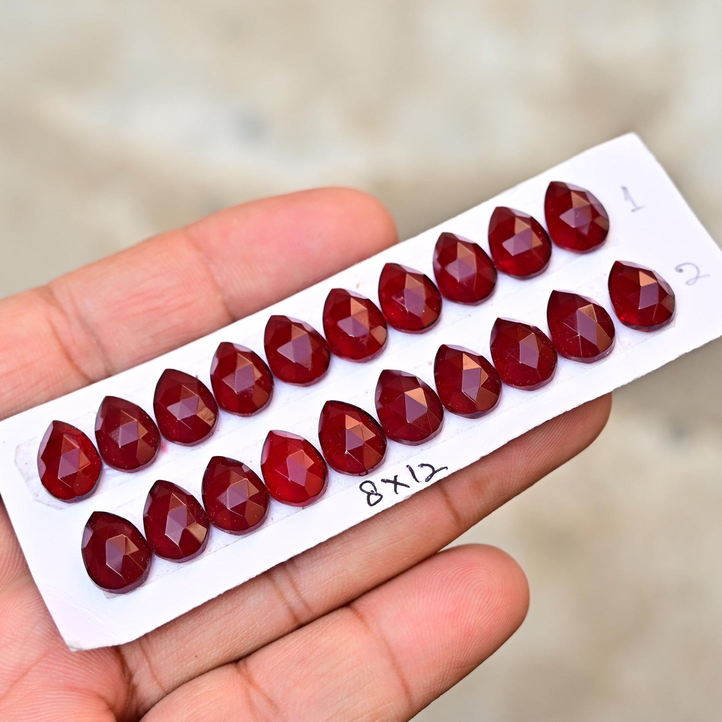 10 Pieces 8x12mm Red Quartz Cabochon CALIBRATED, Quartz Loose Stone, Oval Shape Quartz Lot, Semi Precious Gemstone Cabochon