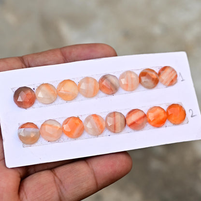 8 Pieces Botswana Agate Cabochon CALIBRATED, Agate Loose Stone, 10x10mm Round Agate Lot, Semi Precious Gemstone Cabochon