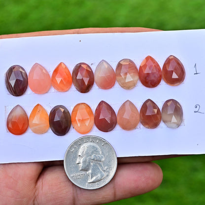 8 Pieces Botswana Agate Cabochon CALIBRATED, Agate Loose Stone, 9x13mm - 10x14mm Mix Agate Lot, Semi Precious Gemstone Cabochon