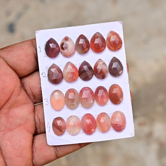 5 Pieces Botswana Agate Cabochon CALIBRATED, Agate Loose Stone, 11x15mm - 10x14mm Mix Agate Lot, Semi Precious Gemstone Cabochon