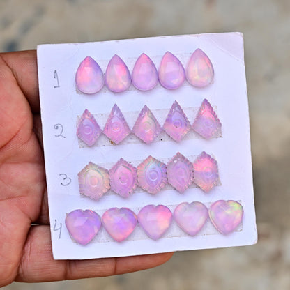 5 pcs Natural Aurora Opal Carving ,Top Quality Rare Aurora Opal Carving Loose Stone, Aurora Opal Carving Gemstone for Making Jewelry