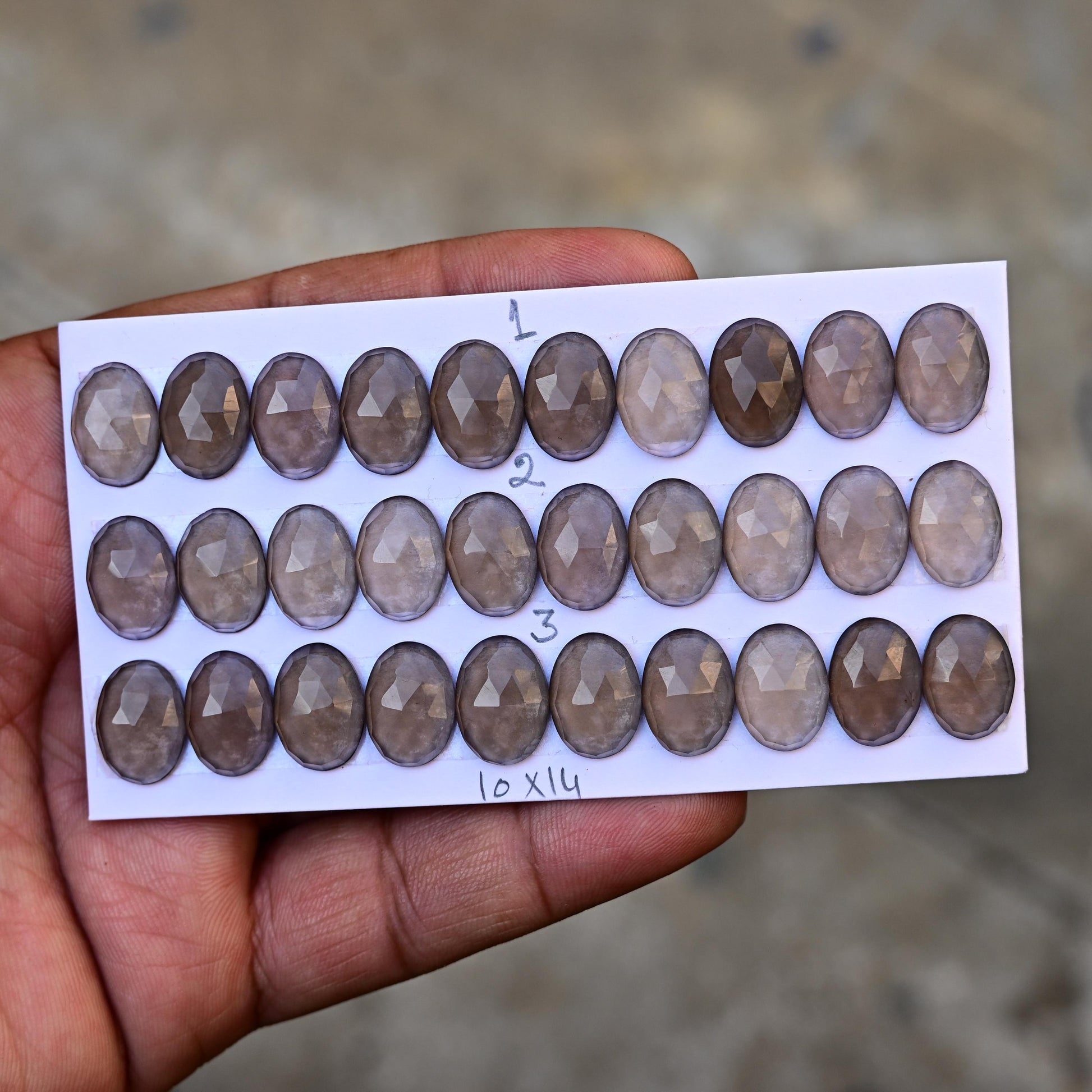 10 pcs Smoky Quartz Cabochon CALIBRATED Oval Shape 10x14mm Quartz Flat back Super Fine Quality Semi Precious Gemstone for Making Jewelry