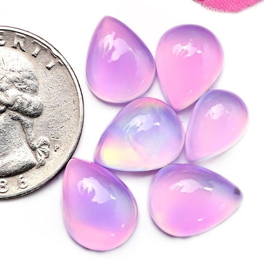 6 pcs Natural Aurora Opal Cabochon, 10X14 - 8X11mm Top Quality Rare Aurora Opal Cabochon, Aurora Opal Smooth Gemstone for Making Jewelry